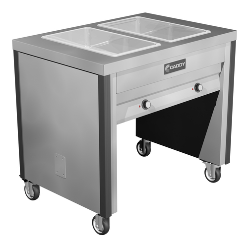 Caddy Corporation TF-602 (2) 12" x 20" x 6.38" Deep Hot Food Wells Open Base Electric Hot Food Caddy - 208 Volts