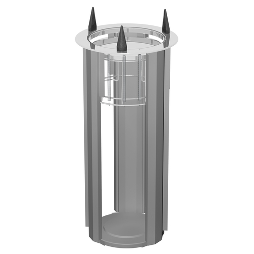 Caddy Corporation CM-30 1 Self-Leveling Adjustable Dispensing Cylinder 7.38" to 9.5" Dia. Dish Size Open Style Unheated Drop In Caddy Magic Dish Dispenser