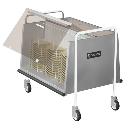 Caddy Corporation T-170 35.5" W x 26.25" D x 30.25" H Enclosed with Hinged Plastic Cover Unheated Dish or Tray Caddy
