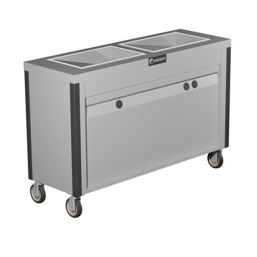 Caddy Corporation TF-632 (2) 12" x 20" x 6.38" Deep Hot Food Wells Enclosed Heated Base Electric Slimline Hot Food Caddy - 208 Volts