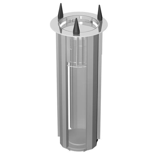 Caddy Corporation CM-20 1 Self-Leveling Adjustable Dispensing Cylinder 5.88" to 7.25" Dia. Dish Size Open Style Unheated Drop In Caddy Magic Dish Dispenser