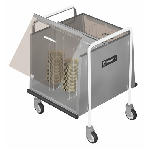 Caddy Corporation T-160 25.75" W x 26.25" D x 30.25" H Enclosed with Hinged Plastic Cover Unheated Dish or Tray Caddy