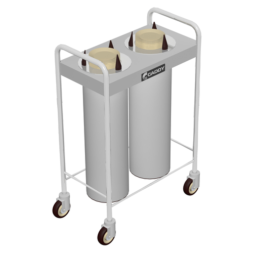 Caddy Corporation CM-T-102 2 Self-Leveling Adjustable Dispensing Cylinders 0" to 5.75" Dia. Dish Size Open Style Unheated Caddy Magic Dish Dispenser