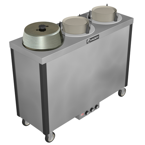 Caddy Corporation CM-S-303-SH 3 Self-Leveling Adjustable Dispensing Cylinders Up to 9.5" Dia. Cabinet Style "Super Heater" Caddy Magic Dish Dispenser - 120 Volts