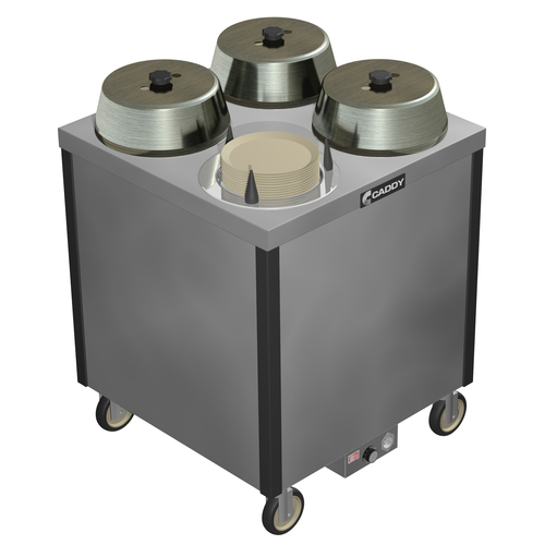 Caddy Corporation CM-S-304-SH 4 Self-Leveling Adjustable Dispensing Cylinders Up to 9.5" Dia. Cabinet Style "Super Heater" Caddy Magic Dish Dispenser - 120 Volts