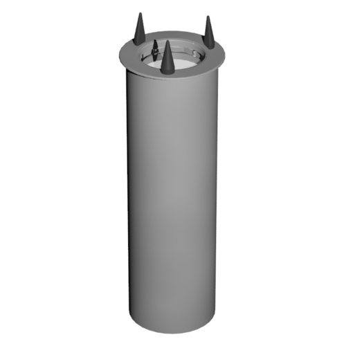 Caddy Corporation CM-10-S 1 Self-Leveling Adjustable Dispensing Cylinder 0" to 5.75" Dia. Dish Size Unheated Drop In Caddy Magic Dish Dispenser with Stainless Steel Shield