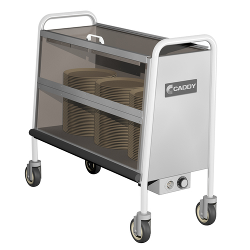 Caddy Corporation TH-140 35.5" W x 15.75" D x 30" H Enclosed with Hinged Plastic Cover Heated Dish or Tray Caddy - 120 Volts 500 Watts