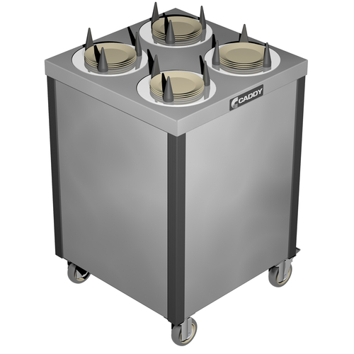 Caddy Corporation CM-S-104 4 Self-Leveling Adjustable Dispensing Cylinders 0" to 5.75" Dia. Dish Size Cabinet Style Unheated Caddy Magic Dish Dispenser