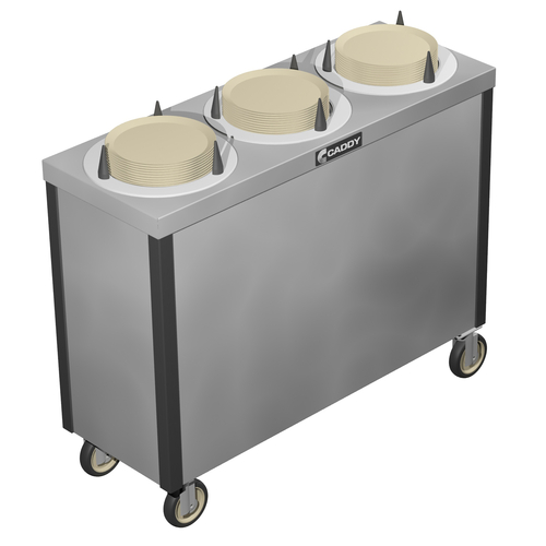 Caddy Corporation CM-S-403 3 Self-Leveling Adjustable Dispensing Cylinders 9.63" to 10.13" Dia. Dish Size Cabinet Style Unheated Caddy Magic Dish Dispenser