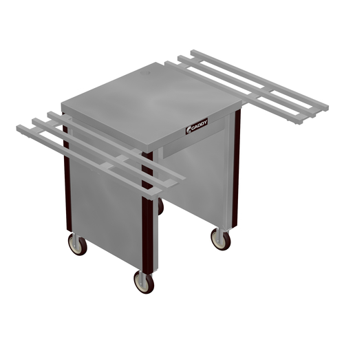 Caddy Corporation T-256-L-R 36.25" W x 48" D x 34" H Left & Right Folding Tray Slide Locking Cash Drawer without Currency & Coin Compartments Cashier Caddy