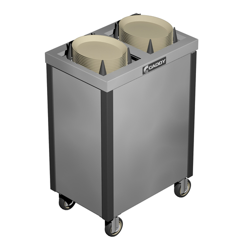 Caddy Corporation CM-S-132 2 Self-Leveling Adjustable Dispensing Cylinders 10.5" to 13" Dia. Dish Size Cabinet Style Unheated Caddy Magic Platter Dispenser