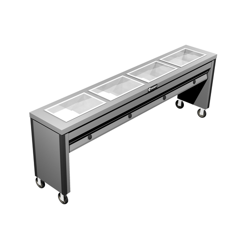 Caddy Corporation TF-614 (4) 12" x 20" x 6.38" Deep Hot Food Wells Open Base Electric Slimline Hot Food Caddy - 208 Volts