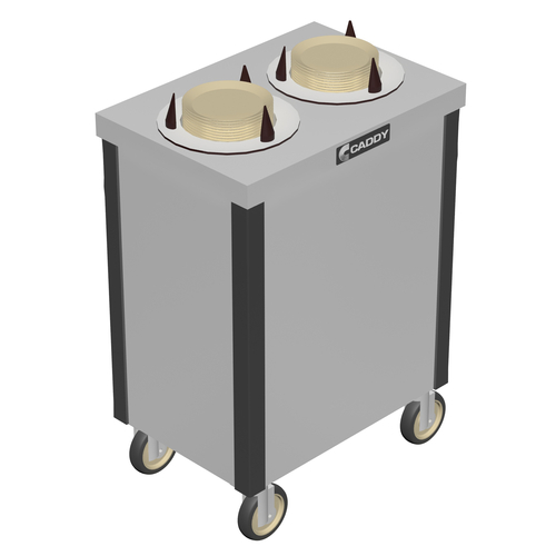 Caddy Corporation CM-S-202 2 Self-Leveling Adjustable Dispensing Cylinders 5.88" to 7.25" Dia. Dish Size Cabinet Unheated Style Caddy Magic Dish Dispenser