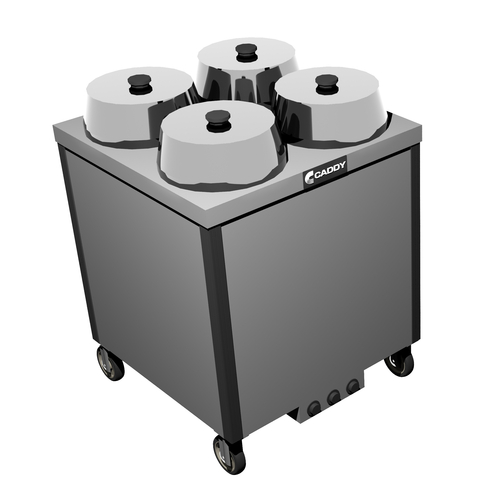 Caddy Corporation CM-S-304-SHC 4 Self-Leveling Adjustable Dispensing Cylinders Up to 9.25" Dia. Cabinet Style Combo Heater Caddy Magic Dish Dispenser - 208 Volts