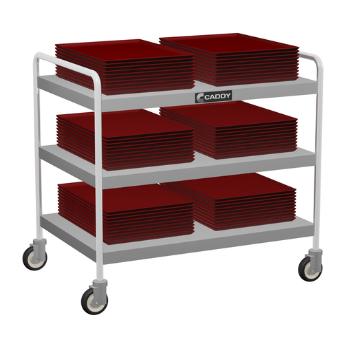 Caddy Corporation T-203-A 34.5" W x 22.5" D x 34.75" H 3 Shelves Open Base "A" Series Utility Caddy