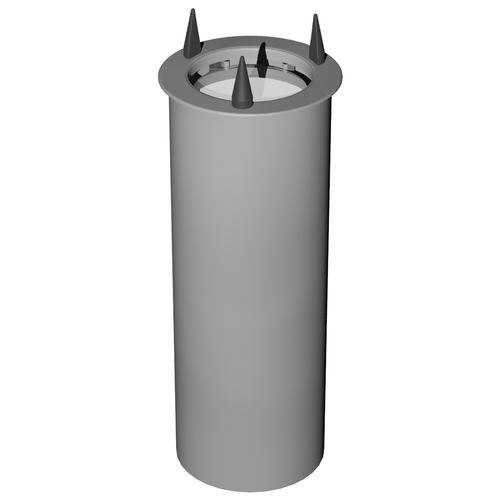 Caddy Corporation CM-20-S 1 Self-Leveling Adjustable Dispensing Cylinder 5.88" to 7.25" Dia. Dish Size Unheated Drop In Caddy Magic Dish Dispenser with Stainless Steel Shield