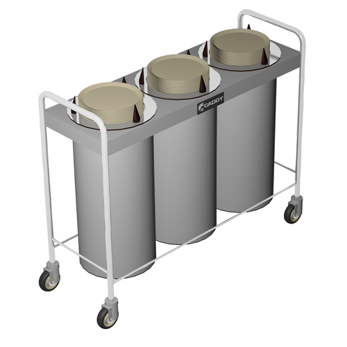 Caddy Corporation CM-T-403 3 Self-Leveling Adjustable Dispensing Cylinders 9.63" to 10.13" Dia. Dish Size Open Style Unheated Caddy Magic Dish Dispenser
