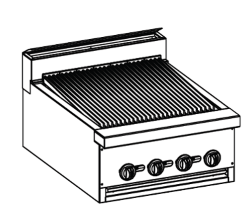 Jade JBR-48B-M-NG 48" W Natural Gas Modular with Charbroiler Bistro Restaurant Range - 120,000 BTU