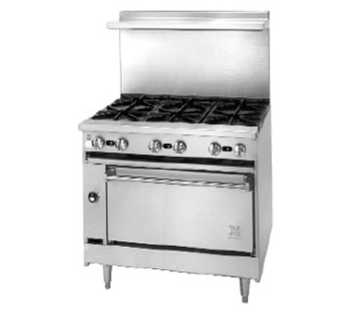 Jade JBR-2-24G-LP 36" W Liquid Propane Stainless Steel 2 Burners Bistro Restaurant Range - 103,000 BTU