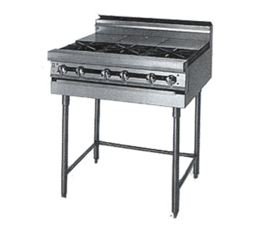Jade JMRH-6ST-NG 72" W 6 Burners Natural Gas Titan Heavy Duty Range - 300,000 BTU