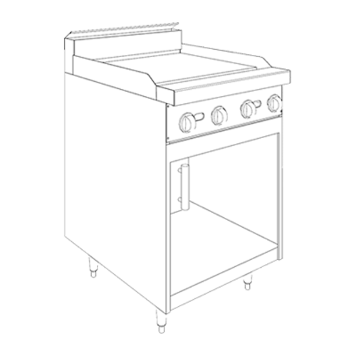 Jade JBR-24G-NG 24 " W Natural Gas Bistro Restaurant Range - 48,000 BTU