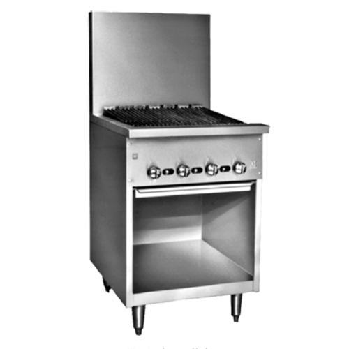 Jade JBR-72B-NG 72" W Natural Gas Stainless Steel Bistro Restaurant Range - 180,000 BTU