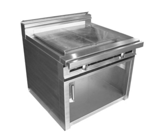 Jade JTRH-60IP-NG 60" Natural Gas Cabinet Base Titan Heavy Duty Range with Plancha Griddle - 70,000 BTU