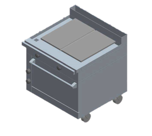 Jade JTRH-30IP-30C-LP 30" W Liquid Propane Convection Oven with Plancha Titan Heavy Duty Range - 47,500 BTU