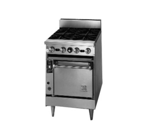 Jade JBR-2-12G-LP 24 " W 2 Burners Liquid Propane Bistro Restaurant Range - 84,000 BTU