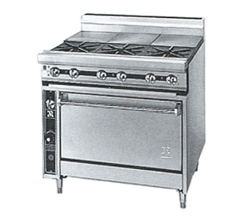 Jade JTRH-3ST-36C-NG 36" W 3 Burners Natural Gas Titan Heavy Duty Range - 165,000 BTU