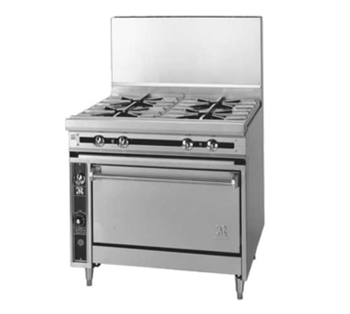 Jade JTRH-4-30C-LP 30" W Liquid Propane Convection Oven Titan Heavy Duty Range - 170,000 BTU