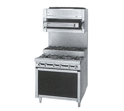 Jade JTRHE-4-4-NG 48" W 4 Open Burners Natural Gas Titan Heavy Duty Range - 240,000 BTU