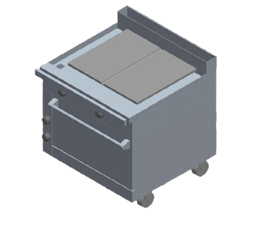 Jade JMRH-60IP-NG 60" W Natural Gas Modular with Plancha Griddle Titan Heavy Duty Range - 70,000 BTU