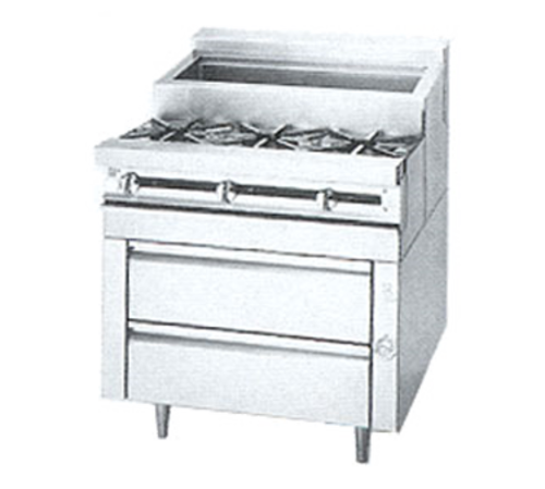Jade JMSS-04-T-48-LP 48" W 4 Open Burners Liquid Propane Titan Fire and Ice Saute Station Heavy Duty Range - 120,000 BTU