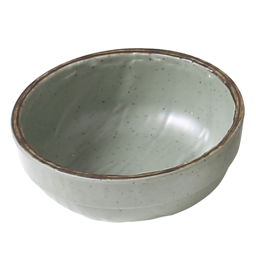 Yanco YO-5005 7 Oz. 4.5" Dia. Matte Green Melamine Round Yoto Miso Soup Bowl