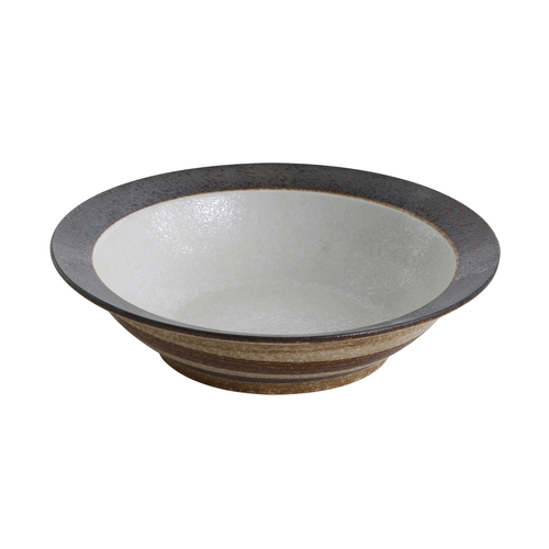 Yanco RO-709 24 Oz. Porcelain Round Rockeye Rim Bowl