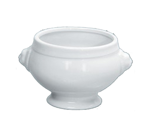 Yanco LB-232 32 Oz. White Round Porcelain Accessories Lion Bouillon