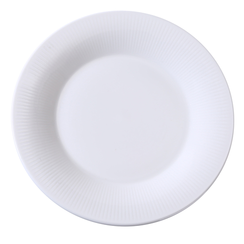 Yanco SI-110 10.5" Dia. White Porcelain Round Siena Plate