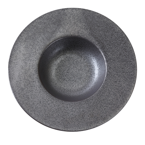 Yanco DB-610 10 Oz. Black Porcelain Round Diamond Black Dessert Plate