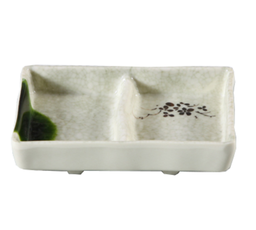 Yanco HO-4031 5" W Melamine Rectangular 2 Compartments Honda Divided Dish