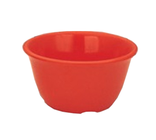 Yanco MS-303RD 7 Oz. 4" Dia. Orange Red Melamine Round Milestone Bouillon Cup