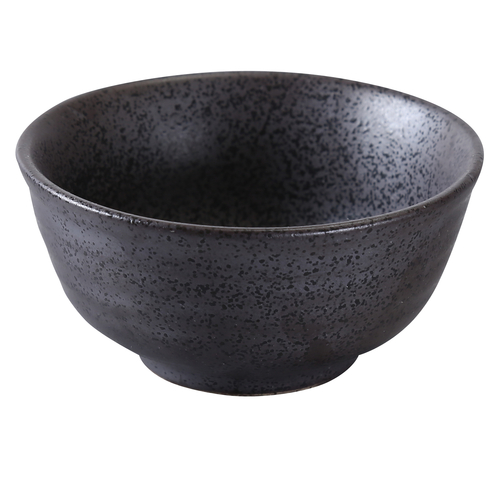 Yanco DB-3005 10 Oz. Black Porcelain Round Diamond Black Rice Bowl