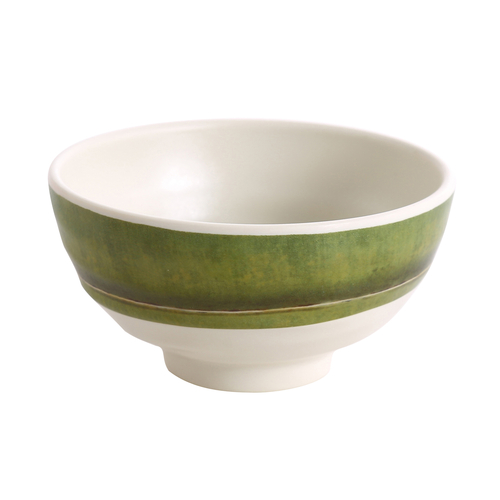 Yanco BA-404 10 Oz. 4.5" Dia. Melamine Round Bamboo Style Rice Bowl