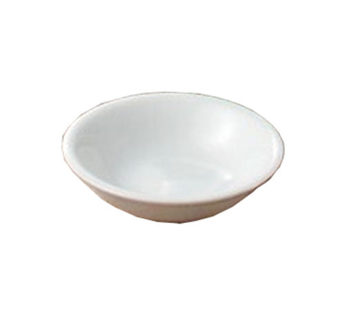 Yanco AC-002 1.5 Oz. 2.75" Dia. Super White Porcelain Round Small Abco Dish
