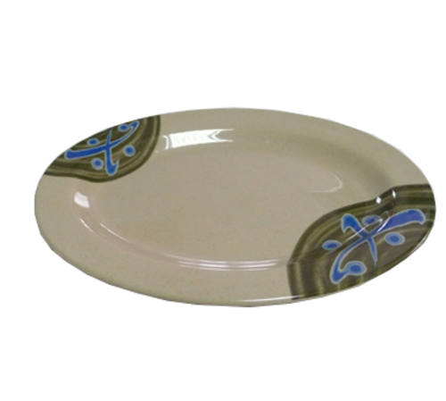 Yanco JP-2008 8" W Melamine Oval Japanese Plate