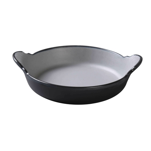 Yanco BM-606 12 Oz. 6" Dia. Two-Tone Melamine Round with Handle Birmingham Dish