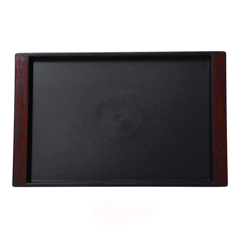 Yanco FT-28 19" W x " H x 14" D Black Melamine Rectangular Serving Tray