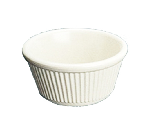Yanco NC-509WT 2 Oz. White Round Fluted Melamine Nu-Classic Ramekin