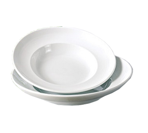 Yanco PA-312 22 Oz. Super White Porcelain Round Paris Pasta Bowl