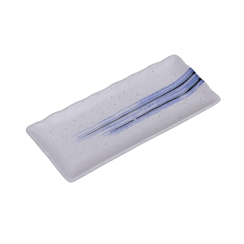 Yanco OC-3112 11.5" W x 5.5" D Rectangular Porcelain Ocean Sushi Plate